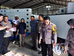 Pastikan Keamanan, Polres Kudus Cek Gudang Logistik Pemilu