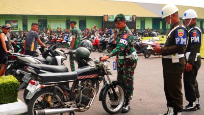 Beri Contoh Masyarakat, Kendaraan Anggota Yonarmed 11 Kostrad Diperiksa