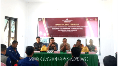 PPK Tombolopao Gelar Rapat Pleno Rekapitulasi dan Penetapan Hasil Suara Pemilu