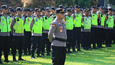 Evaluasi Kegiatan Pemilu, Polresta Magelang Gelar Apel Konsolidasi