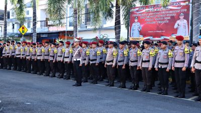 Polres Ternate Gelar Apel Pergeseran Pasukan