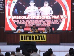 Polres Blitar Kota Berikan Pembekalan Personal Pengamanan TPS