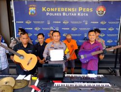 Satreskrim Polres Blitar Kota Ringkus 2 Residivis Pelaku Pencurian di Gereja