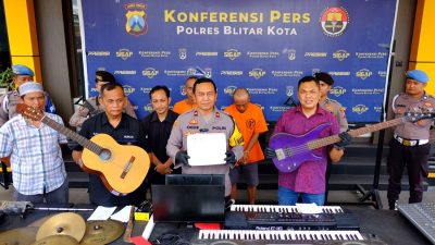 Satreskrim Polres Blitar Kota Ringkus 2 Residivis Pelaku Pencurian di Gereja