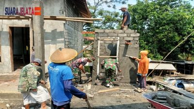 Haru dan Bahagia, Rumah Mbah Mat Rokhim Dibangun TMMD