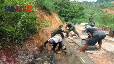 Talud di Jalur Rabat Jalan Dusun Gebang-Caren Dikebut
