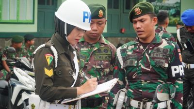 Subdenpom IV/2-1 Magelang Periksa Kelengkapan Kendaraan Yon Armed 11/GG/2/2 Kostrad
