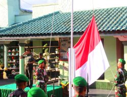 Kodim 0808/Blitar Gelar Upacara Bendera Tujuhbelasan Bulan April 