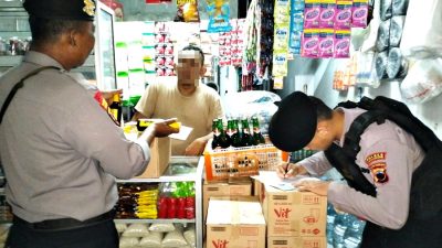Operasi Cipkon, Polres Pekalongan Amankan Puluhan Botol Miras