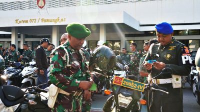 Korem 072/Pamungkas Gelar Pemeriksaan Kendaraan
