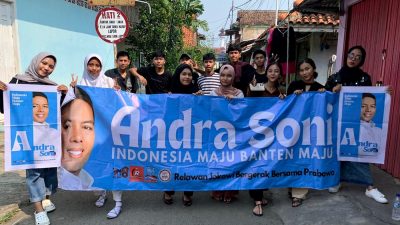 Gen Z Milenial Kota Serang Deklarasi Andra Soni Cagub Banten