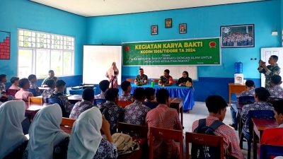 Kodim 1505/Tidore Sosialisasi Wasbang di SMA Negeri 9 Tikep