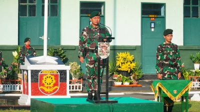 Tingkatkan Nasionalisme, Yonarmed 11 Kostrad Laksanakan Upacara Bendera Tujuhbelasan