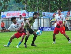 Meski Diguyur Hujan, Tak Memudarkan Semangat Tanding Liga Perdana Turnamen Sepak Bola Maja Sakti Cup-II