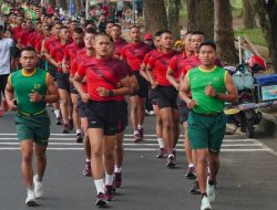 Tingkatkan Imun, Prajurit Yonarmed 11 Kostrad Laksanakan Lari Pagi