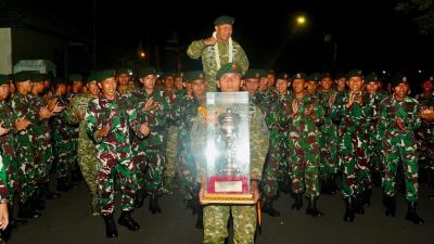 Kontingen Pormen Yonarmed 11 Kostrad Disambut Dengan Penuh Kebanggaan