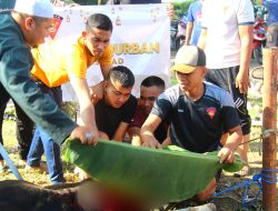 Yonarmed 1 Kostrad Gelar Salat Idul Adha dan Pemotongan Hewan Qurban