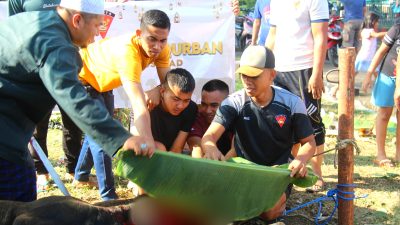 Yonarmed 1 Kostrad Gelar Salat Idul Adha dan Pemotongan Hewan Qurban