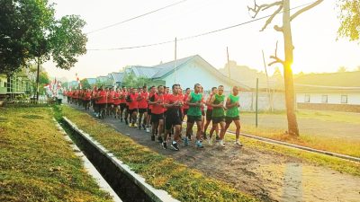 Jaga Kebugaran Jasmani, Prajurit Yonarmed 1 Kostrad Laksanakan Lari 5K