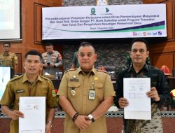 Disaksikan Pj Bupati, Dinas PMD dan Bank Sulselbar Sinjai Teken Kerjasama Pengelolaan Keuangan Desa