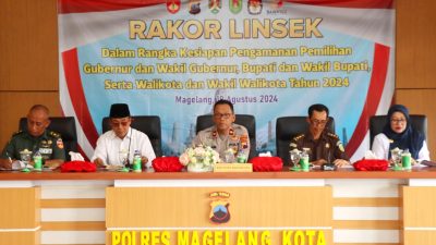 Polres Magelang Kota Gelar Rakor Linsek Pengamanan Pilkada Serentak 2024