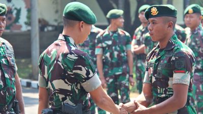 Yonarmed 1 Kostrad Gelar Tradisi Korps Raport Penerimaan Warga Baru