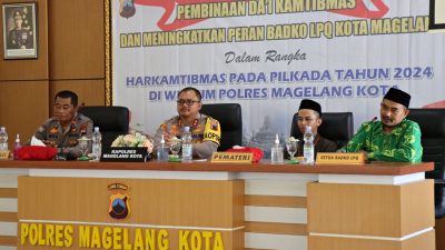 Jelang Pilkada Kota Magelang 2024, Polres Magelang Kota Gelar Pembinaan Da’i Kamtibmas