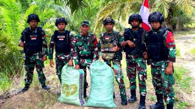 Satgas Pamtas Yonarmed 11 Kostrad Gagalkan Penyelundupan Ball Press