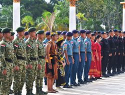 Satgas Pamtas Yonarmed 11 Kostrad Laksanakan Upacara Peringatan Hari Sumpah Pemuda