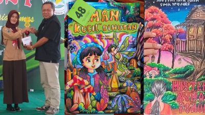 Pelajar SMK YP 17 Pare Kediri Raih Juara Melukis Cover Buku Fiksi