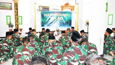 Peringati Hari Juang TNI AD 2024, Satgas Pamtas Yonarmed 11 Kostrad Gelar Doa Bersama