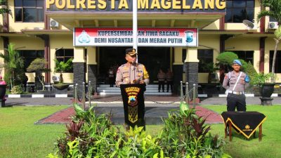 Kapolresta Magelang Pimpin Upacara Kenaikan Pangkat Pengabdian