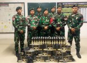 Satgas Pamtas Yonarmed 11 Kostrad Gagalkan Penyelundupan Miras