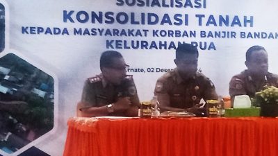 Kantah Ternate Gelar Sosialisasi Konsolidasi Tanah Bagi Warga Terdampak Banjir Rua