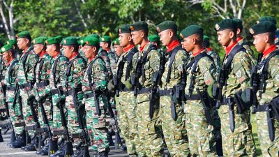 Satgas Pamtas Yonarmed 11 Kostrad Laksanakan Upacara Peringatan Hari Juang TNI AD
