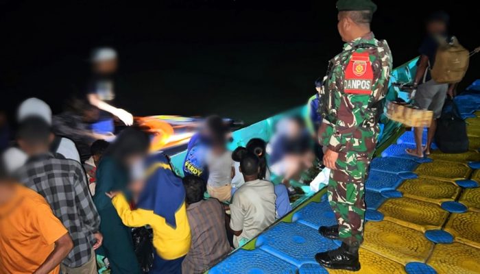 Penyelundupan 57 Orang CPMI Ilegal Digagalkan Satgas Pamtas Yonarmed 11 Kostrad