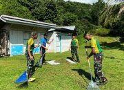 Satgas Pamtas Yonarmed 11 Kostrad Laksanakan Karya Bakti di Tau Lumbis