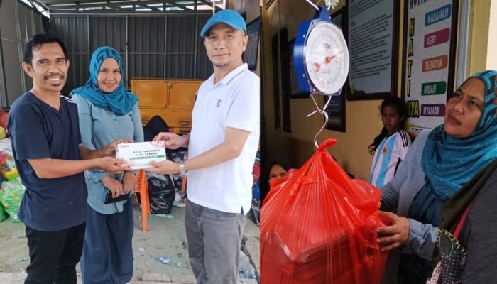 Kadis LH Kota Ternate Serahkan Butab dan Prasarana Bank Sampah Sehati Kelurahan Fitu