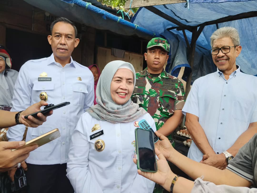Bupati Sinjai, Ratnawati Arif saat meninjau Pasar Sentral Sinjai beberapa waktu lalu/ist