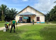 Bakti TNI, Satgas Pamtas Yonarmed 11 Kostrad Bersihkan Gereja di Sebatik Barat