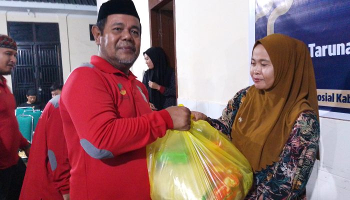 HUT ke 21, Tagana Sinjai Berbagi Sembako dan Buka Puasa bersama Warga Kurang Mampu