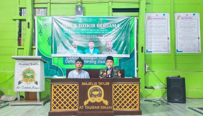 Harlah ke 91 Tahun, GP. Ansor Sinjai Dzikir dan Doa Bersama Jemaah At-Taubah