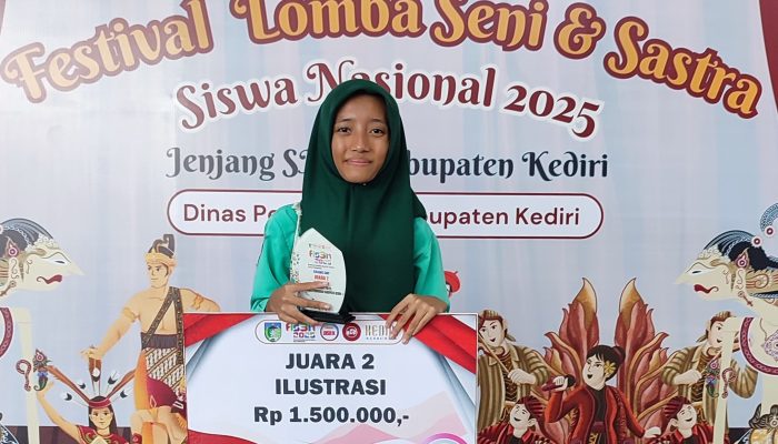 Siswi SMP Negeri 1 Badas Raih Juara 2 Ajang FLS3N Kabupaten Kediri