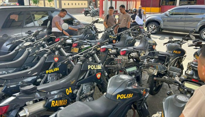 Sat Samapta Polres Ternate Terima Bantuan Perlengkapan dan Kendaraan Operasional