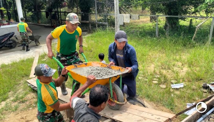 Satgas Pamtas Yonarmed 11 Kostrad Bangun Penampungan Air Masjid Al-Hikmah