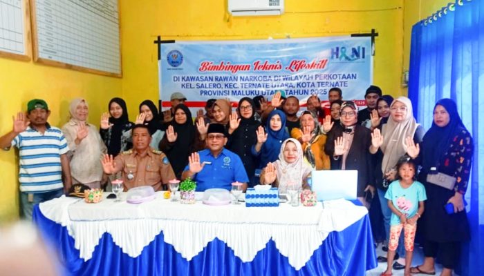 BNN Provinsi Malut dan Pemerintah Kelurahan Salero Gelar Bimtek Life Skill