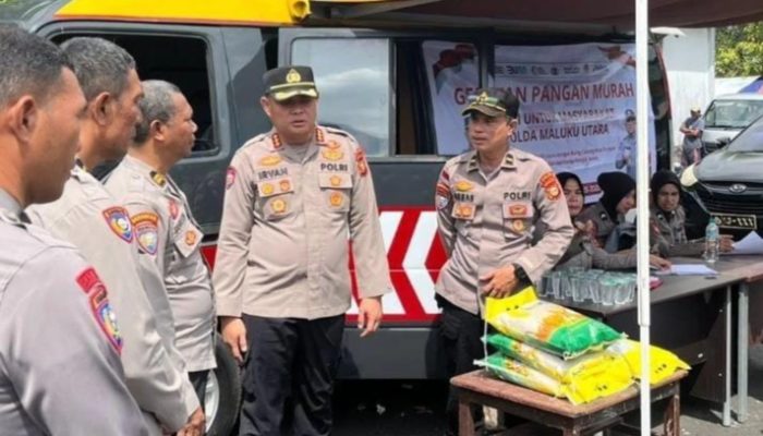 Polda Maluku Utara dan Cabang Bulog Ternate Gelar Gerakan Pangan Murah
