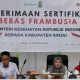 Bupati Sinjai Terima Sertifikat Bebas Frambusia dari Kementerian Kesehatan RI