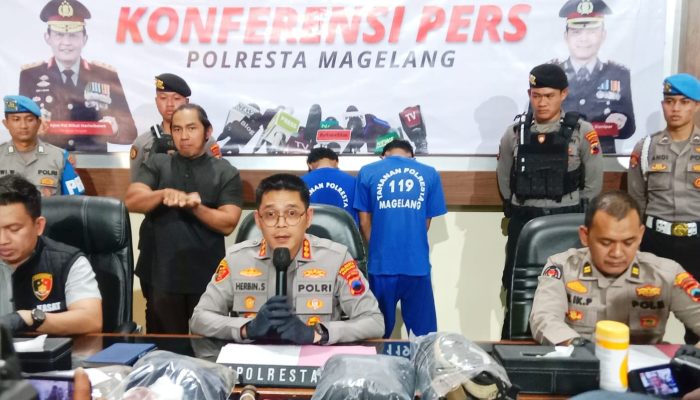 Polresta Magelang Amankan Dua Pelaku Pembacokan Tiga Pelajar