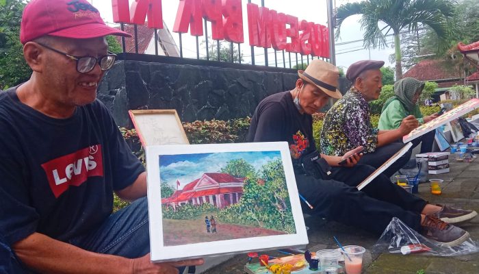 Melukis On The Spot, Eratkan Silaturahmi Perupa Magelang dan Yogyakarta